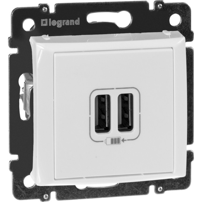 Зарядное устройство LEGRAND Valena с 2-мя коннекторами USB 1500 мА белый 770470